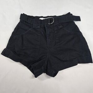 Hollister California Ultra High Rise Mom Shorts Vintage Stretch Black S 90s 80s